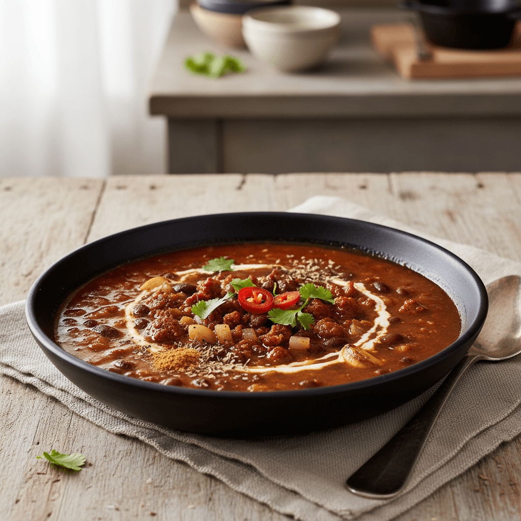 Spicy Black Bean and Chorizo Soup