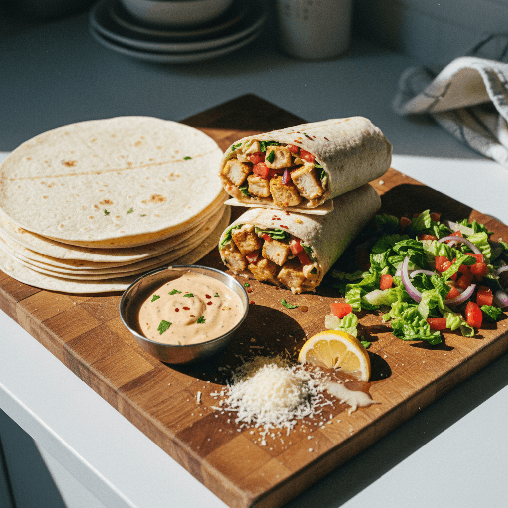 Garlic Parmesan Chicken Wrap