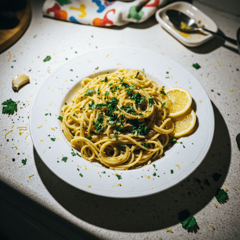 Simple Lemon Garlic Pasta