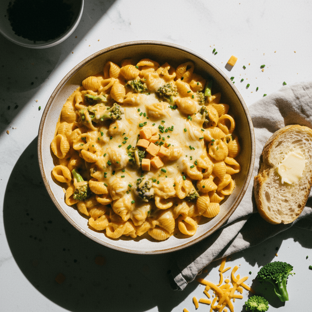 Broccoli Cheddar Soup Pasta