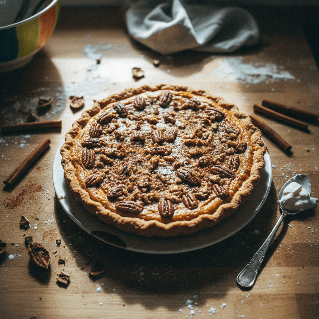 Spiced Pecan Sweet Potato Pie