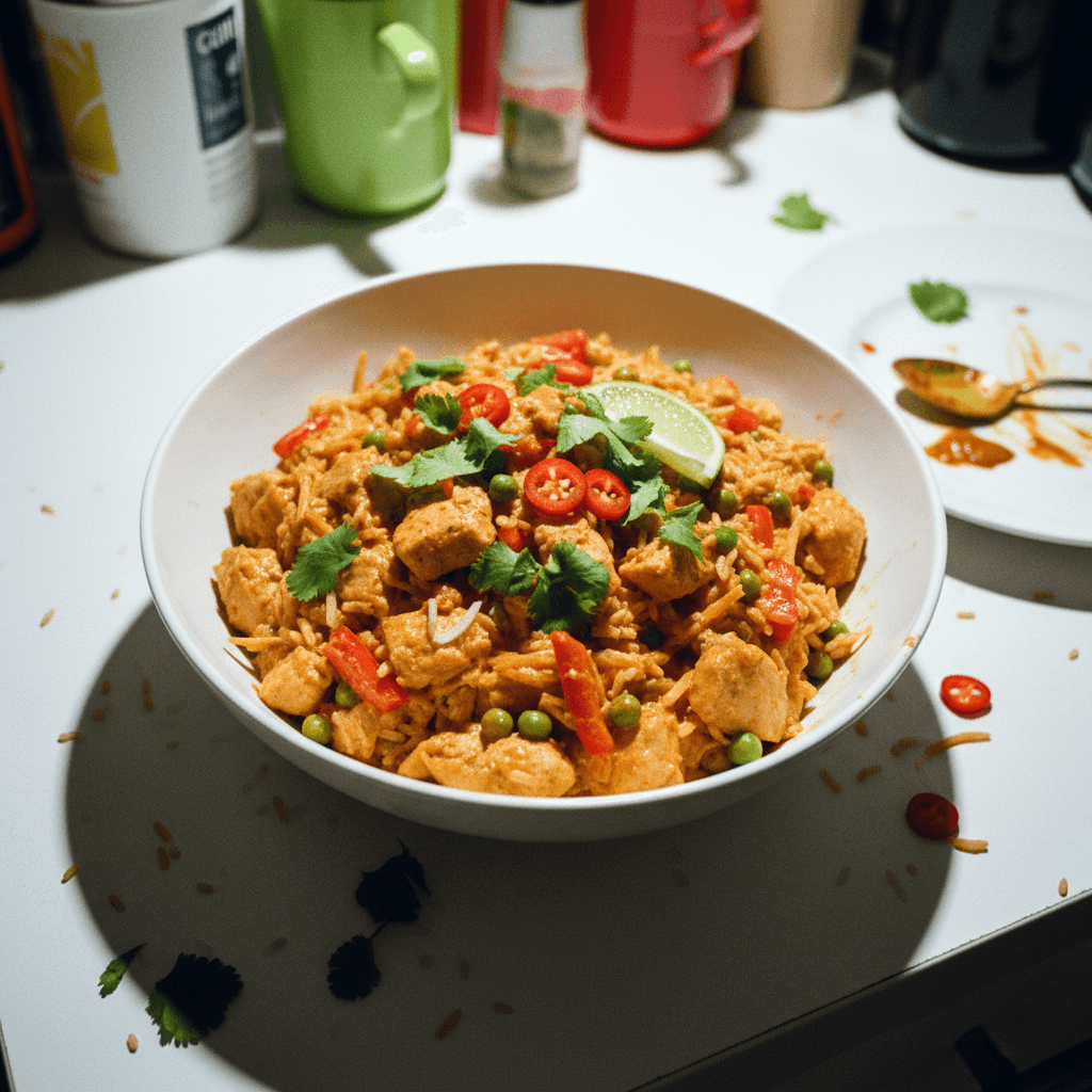 Creamy Chicken Red Thai Rice