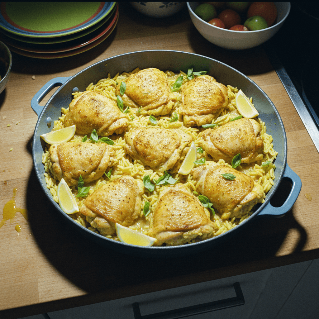 Lemony Chicken and Orzo