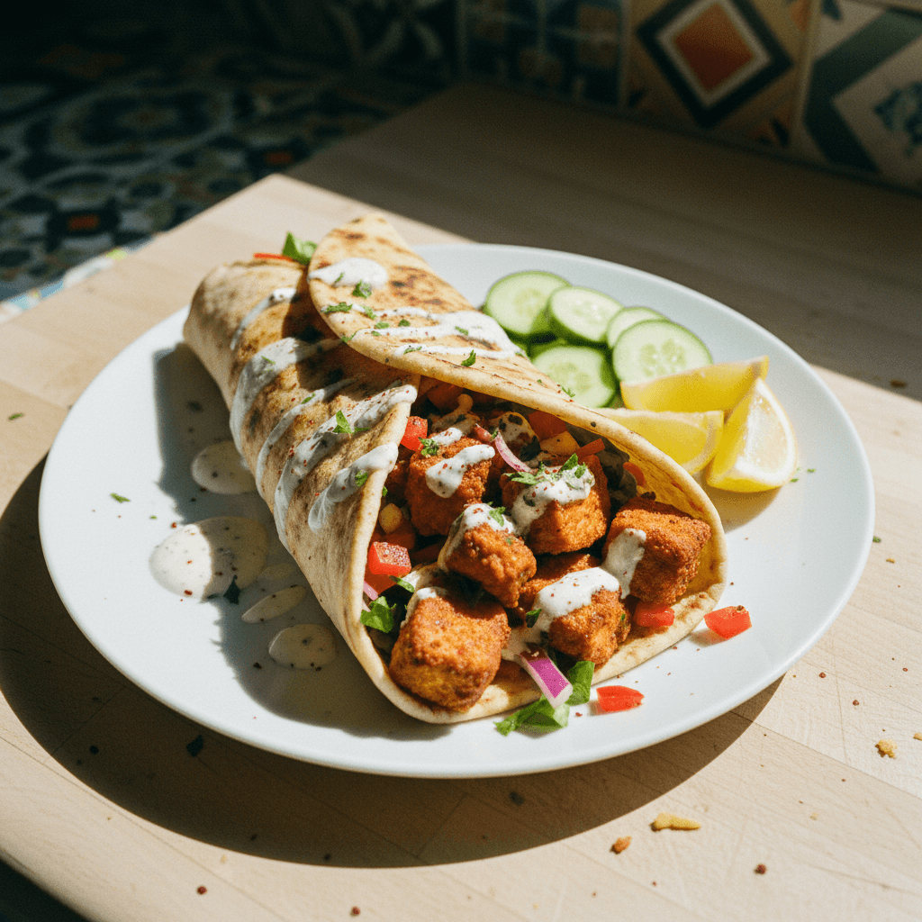 Crispy Chicken Shish Wrap