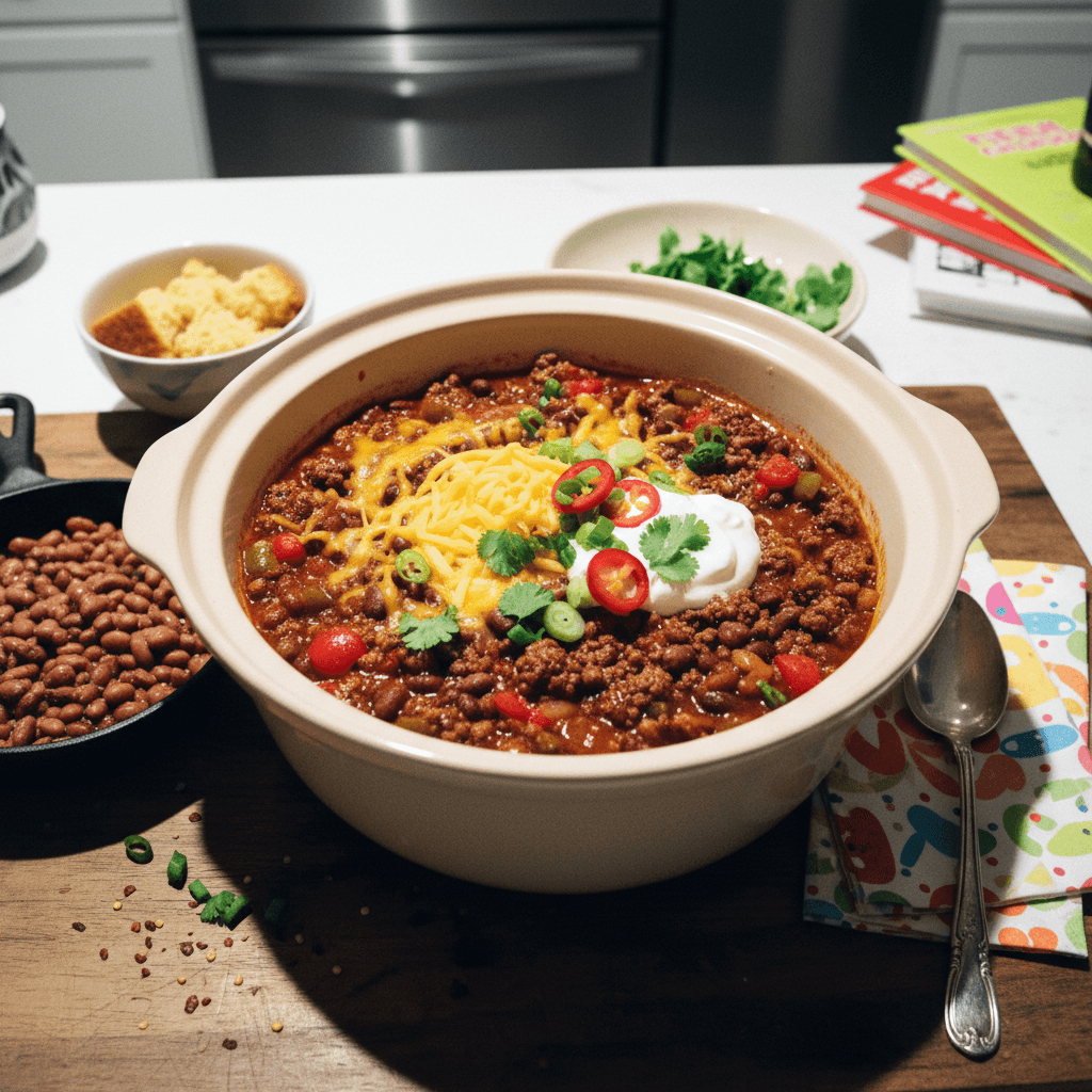Crockpot Chili Texas Style