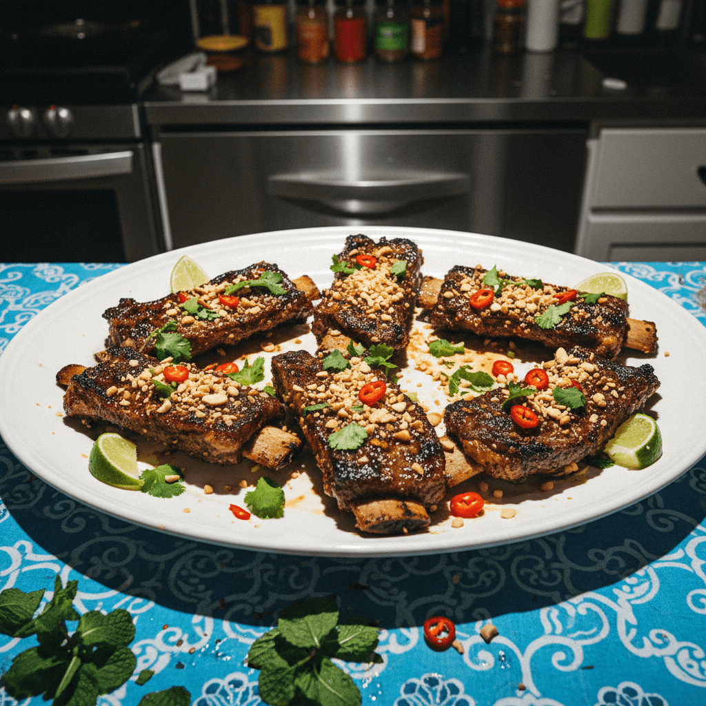 Kreung (Lemongrass Paste) Marinated Beef Short Ribs