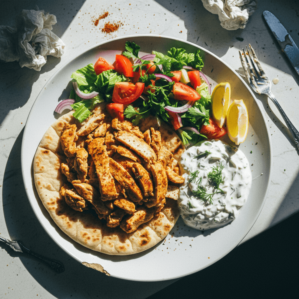 Chicken Shawarma with Homemade Tzatziki Sauce