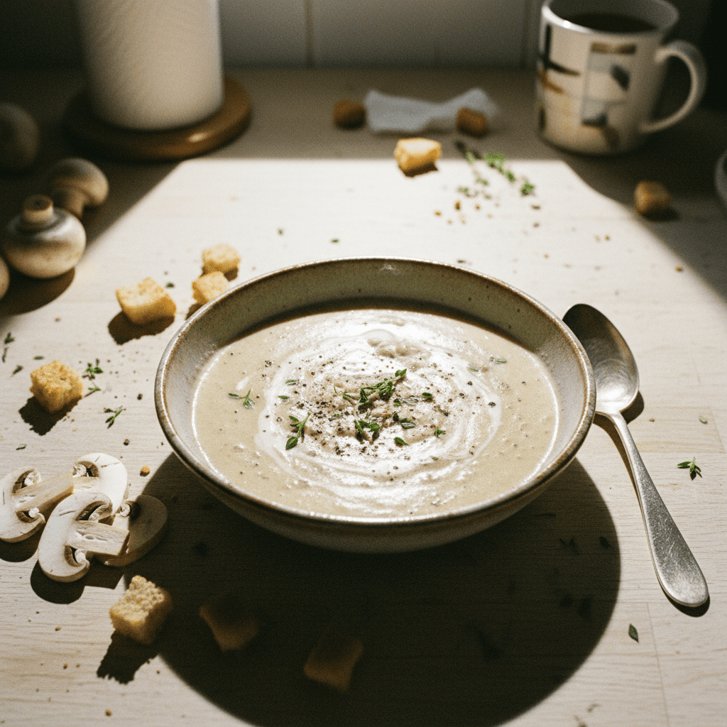 Homemade Cream of Mushroom Soup/Concentrate (3-Ingredient)