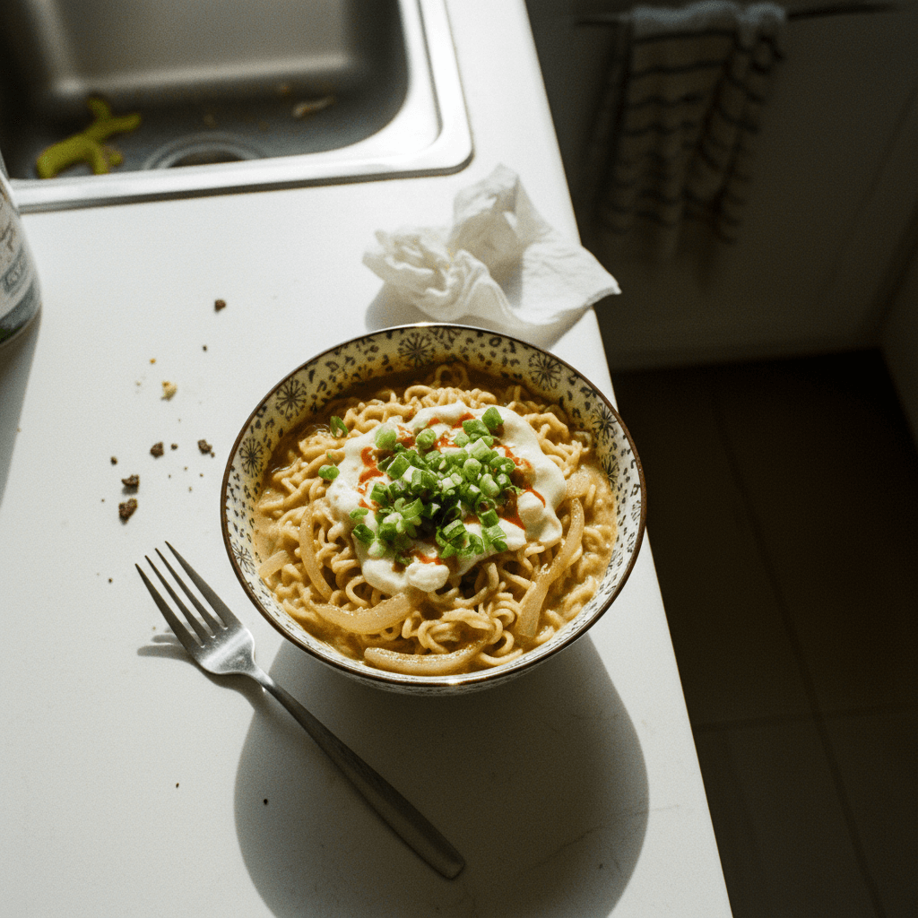 Cheesy Brown Butter Caramelized Onion Ramen