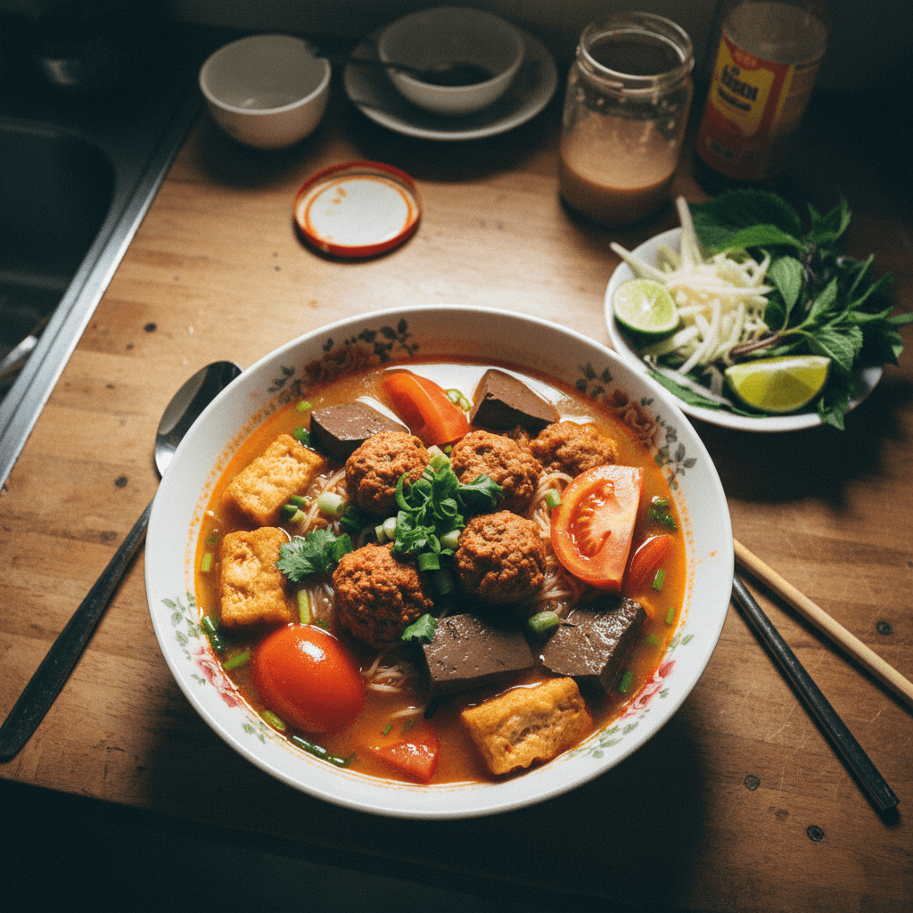 Bun Rieu (Vietnamese Crab Noodle Soup)