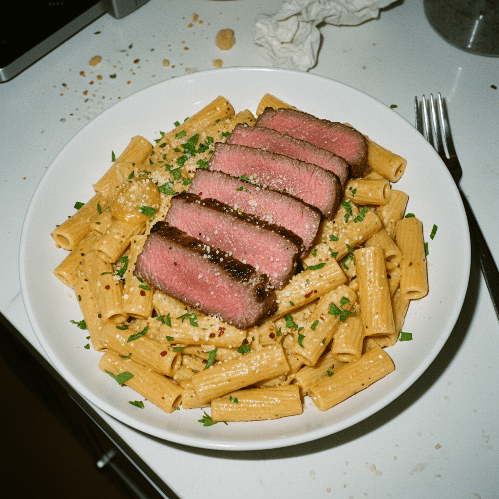 Cowboy Butter Steak Pasta