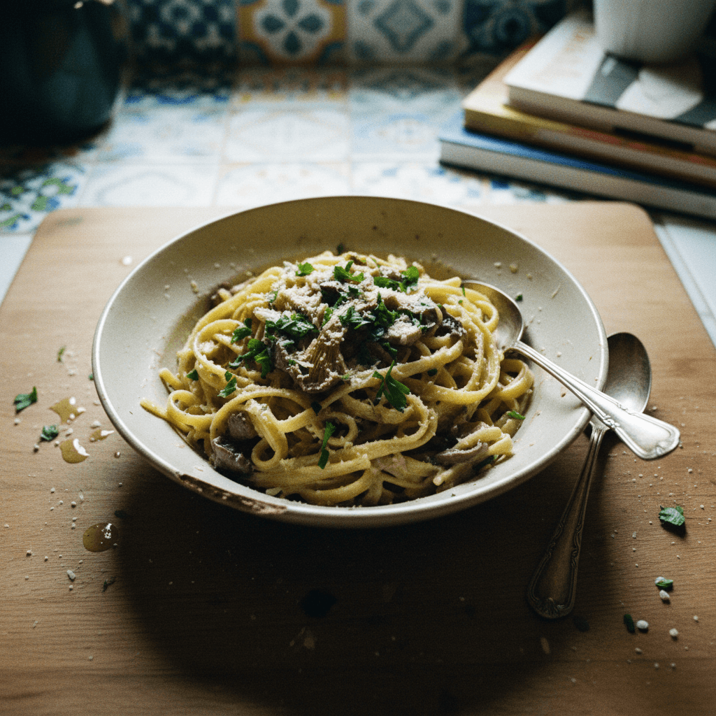 Creamy Tomato and Spinach Pasta