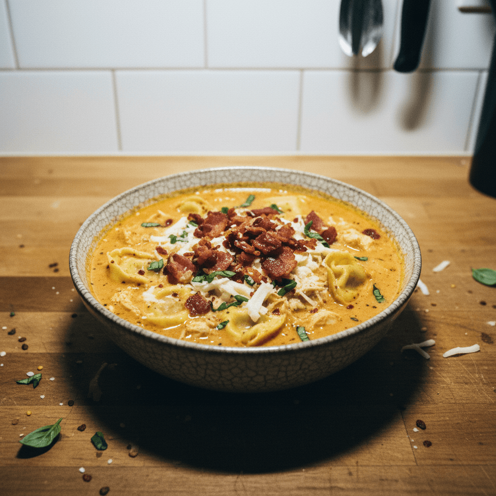 Creamy Cajun Chicken Tortellini Soup