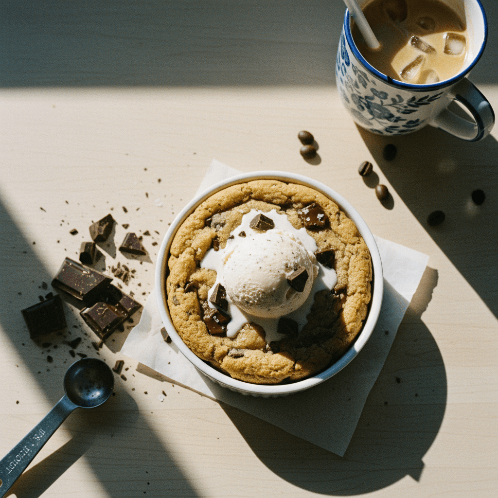 One Minute Microwave Chocolate Chip Cookie