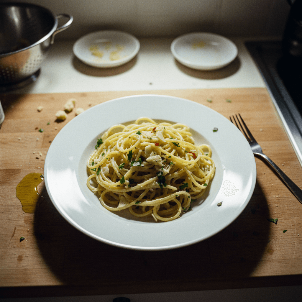 Michelin-style Spaghetti Aglio e Olio