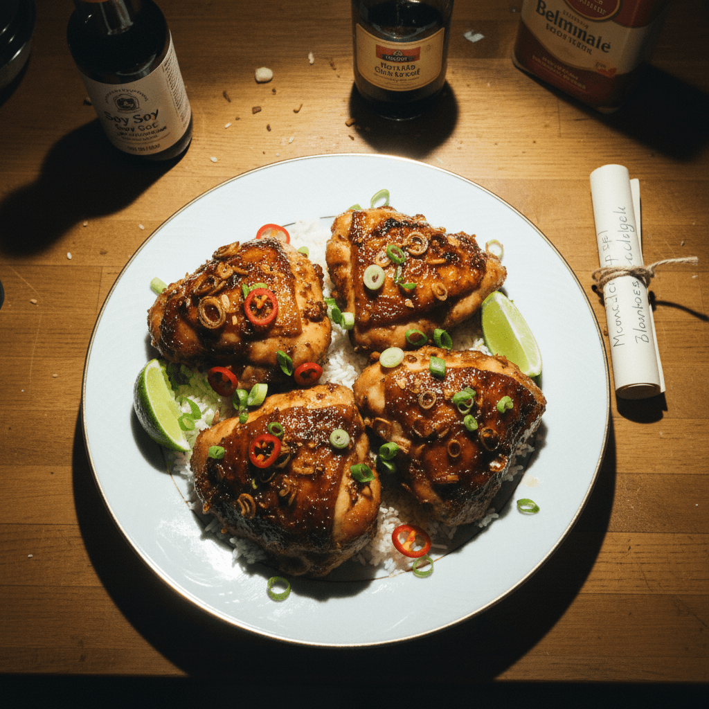 Molasses Lemongrass Chicken Thighs