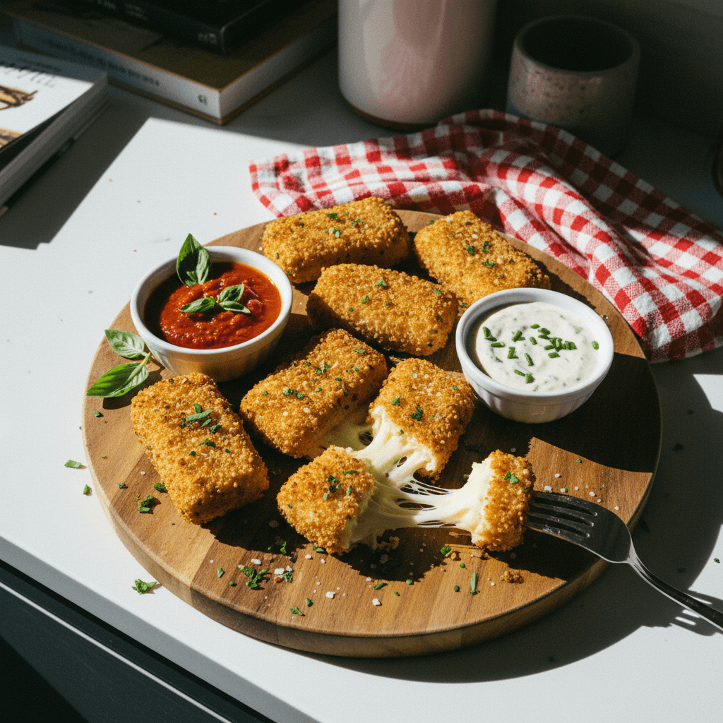 Air-fried Mozzarella Bricks