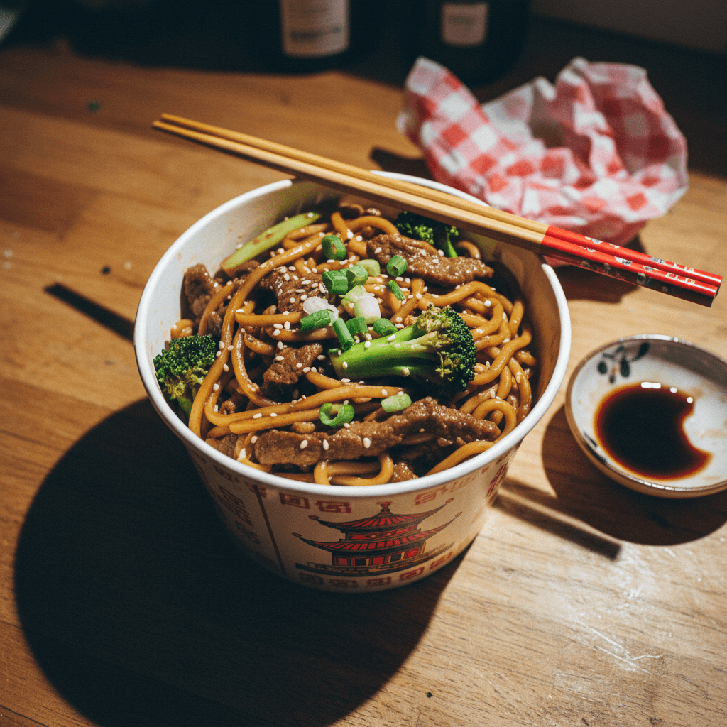 Take-out Beef & Broccoli Lo Mein