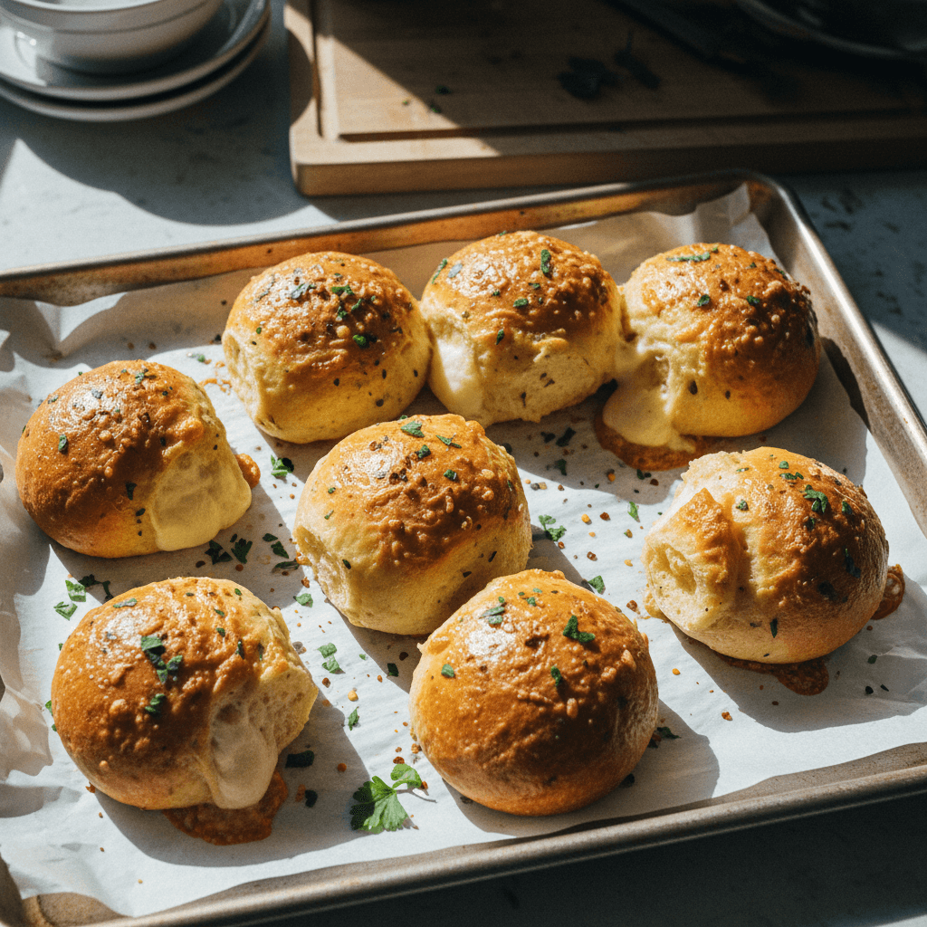 Homemade Cheesy Garlic Bread Rolls