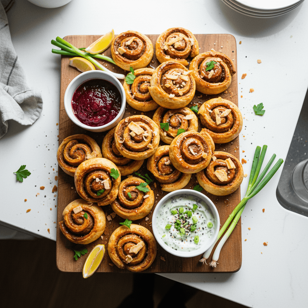 Lamb and Halloumi Sausage Roll Twirls