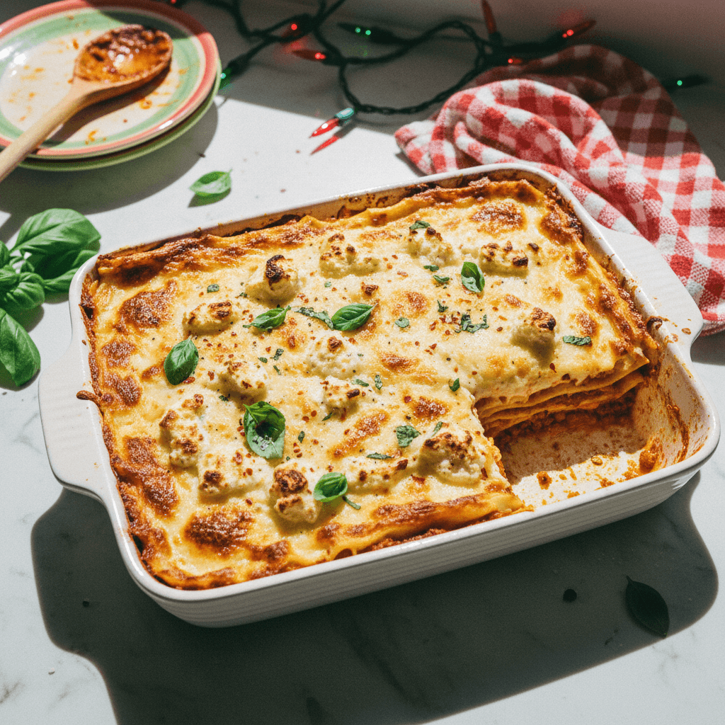 Holiday Lasagna with Béchamel and Ricotta
