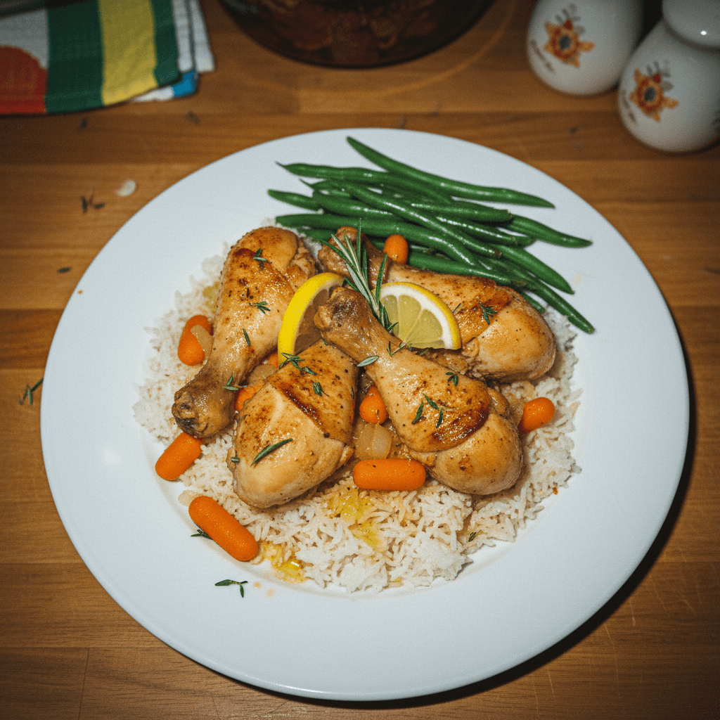 Herb Lemon Pepper Crockpot Chicken