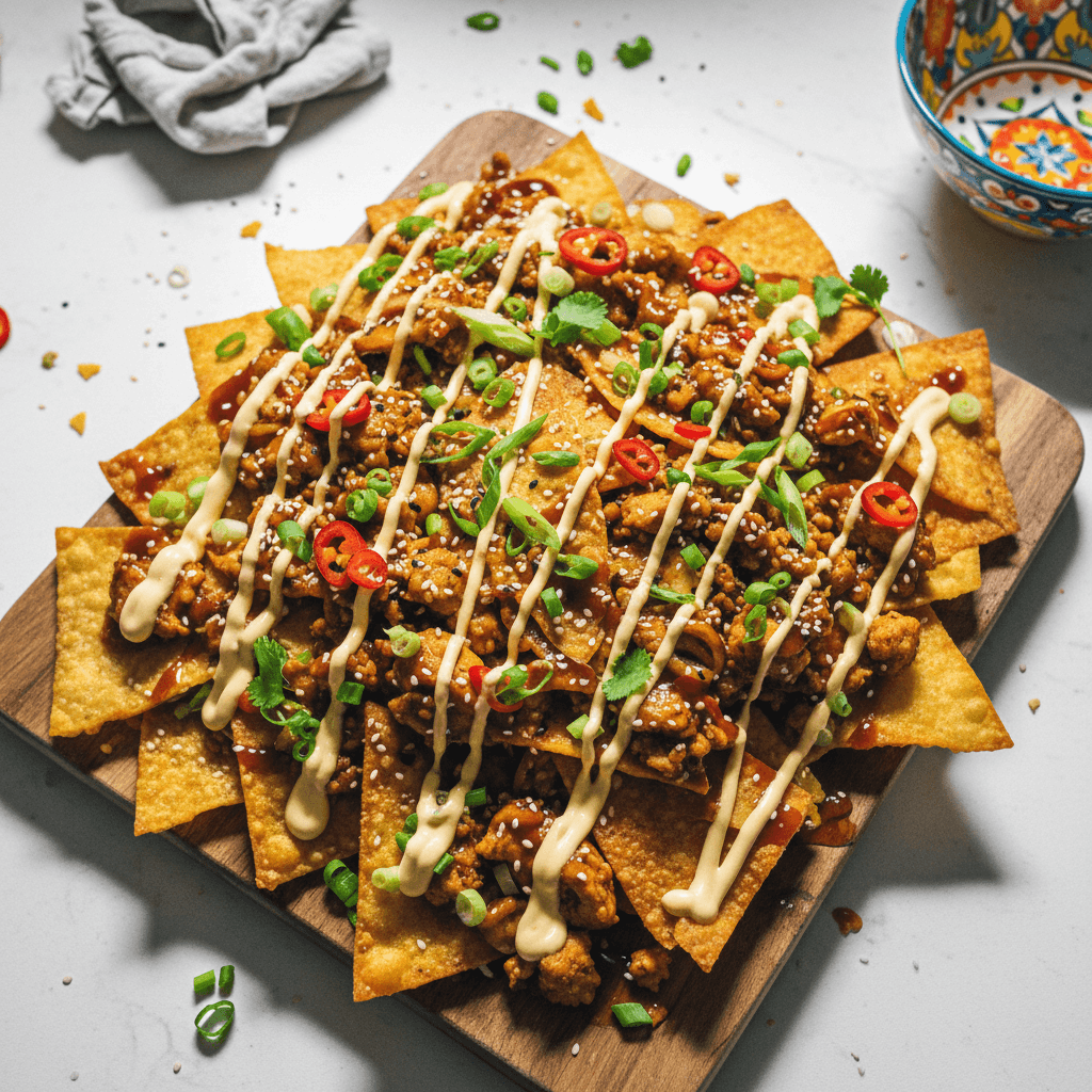 Fried Wonton Nachos