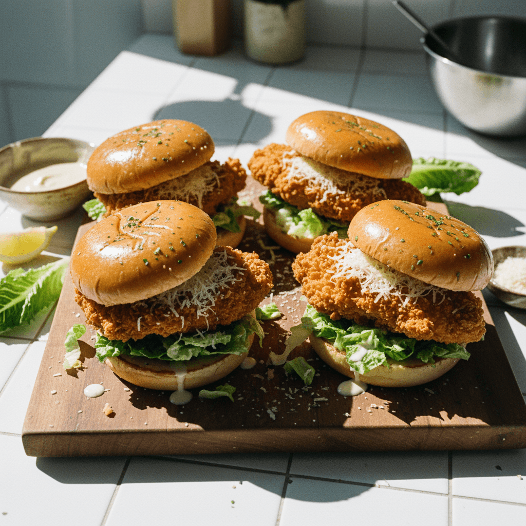 Crispy Chicken Caesar Burger