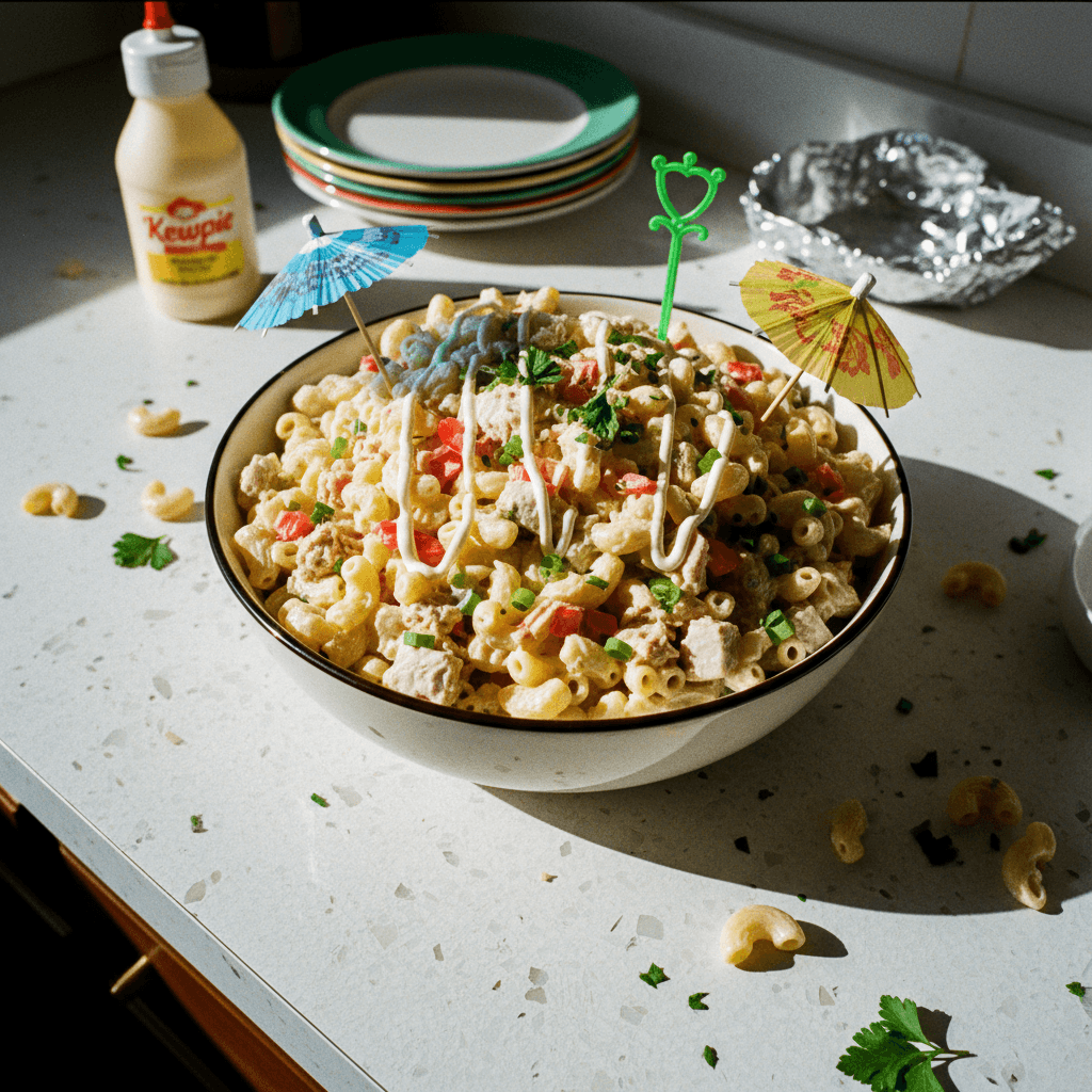 Hawaiian Macaroni Salad with Tuna