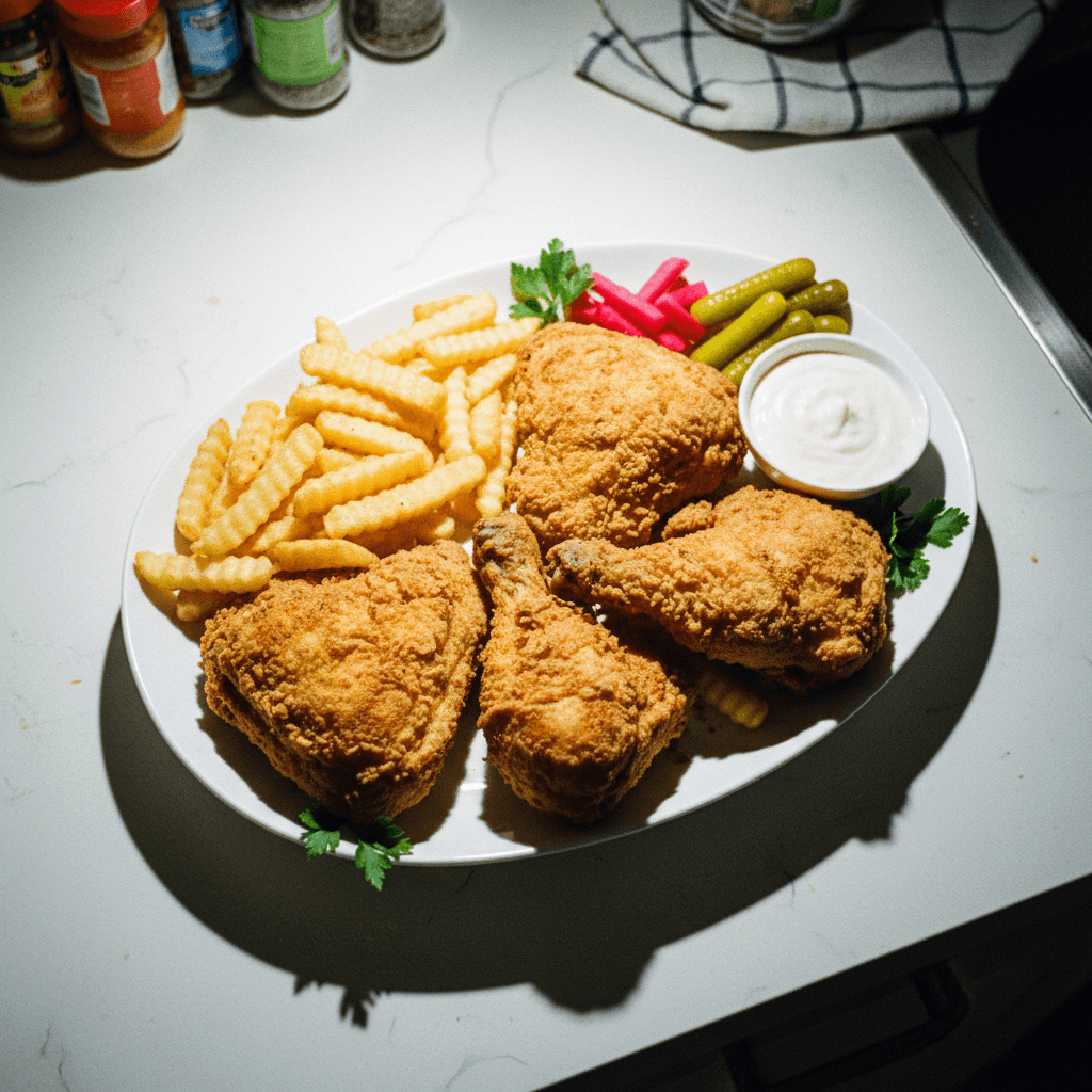 بروستد الدجاج المقرمش