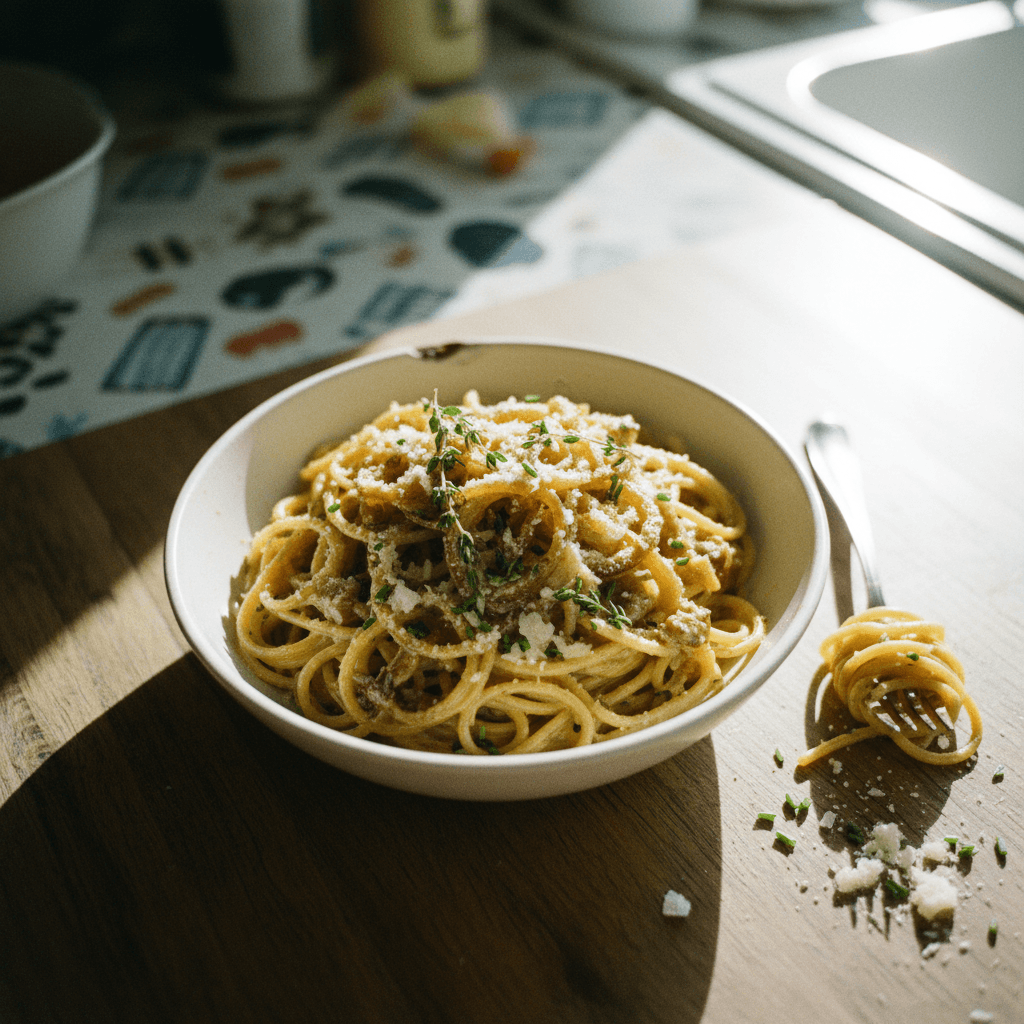 French Onion Spaghetti