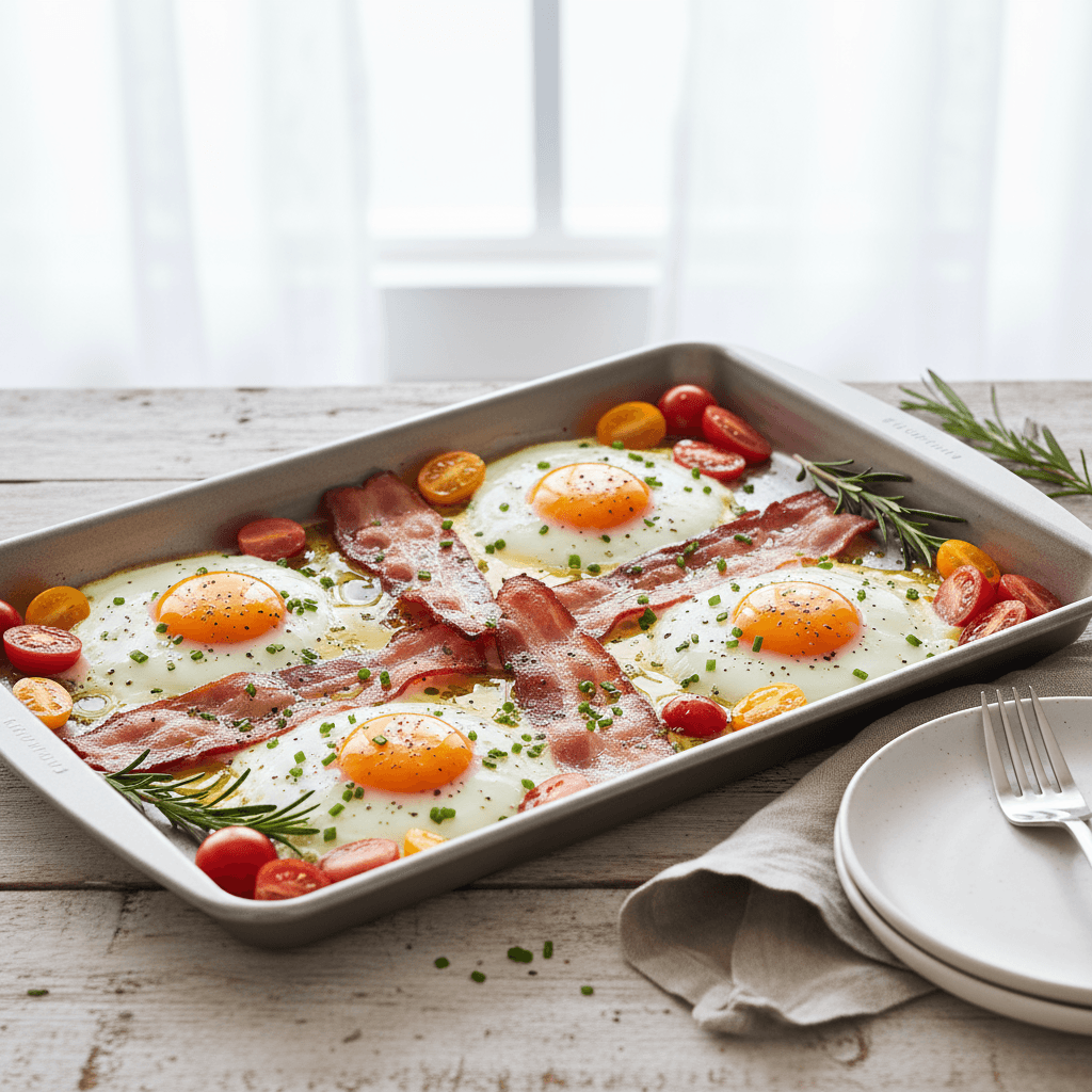 Sheet Pan Bacon and Eggs