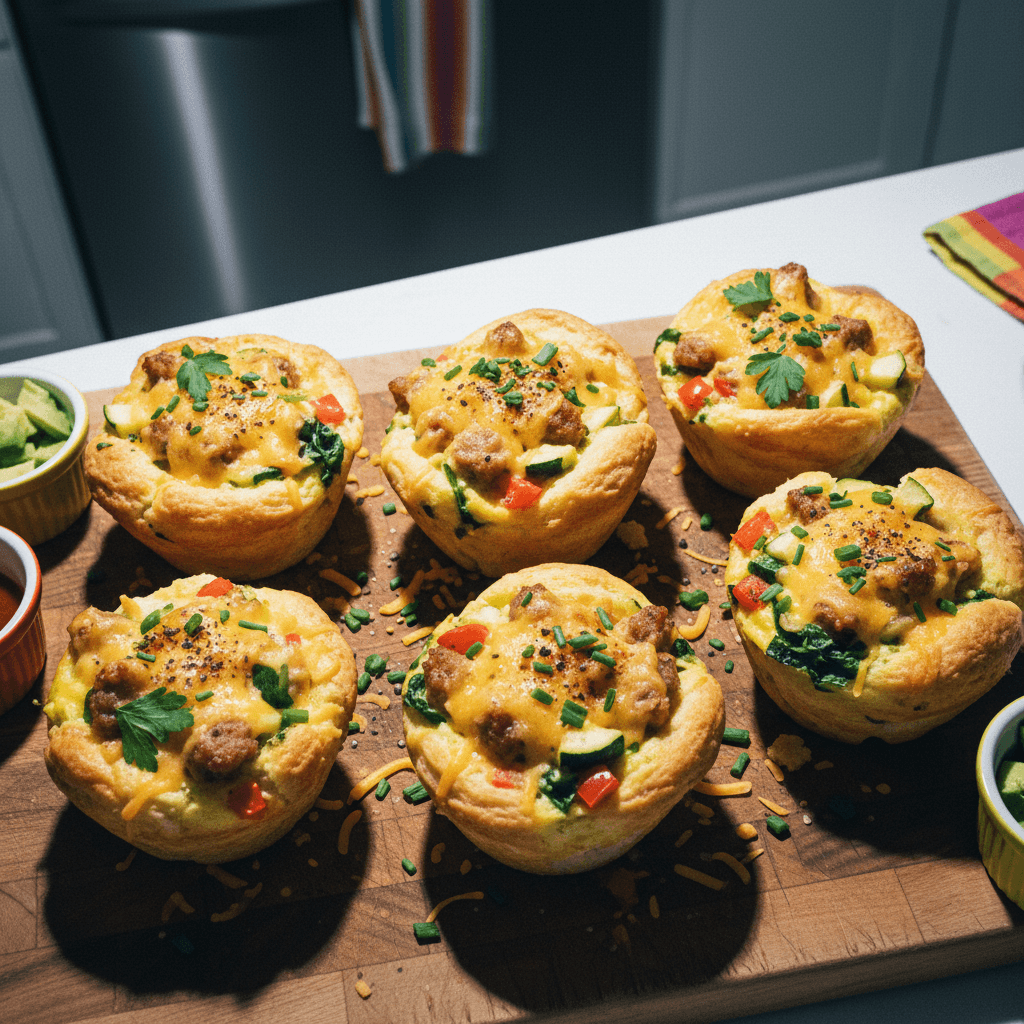 Cheesy Egg Biscuit Cups