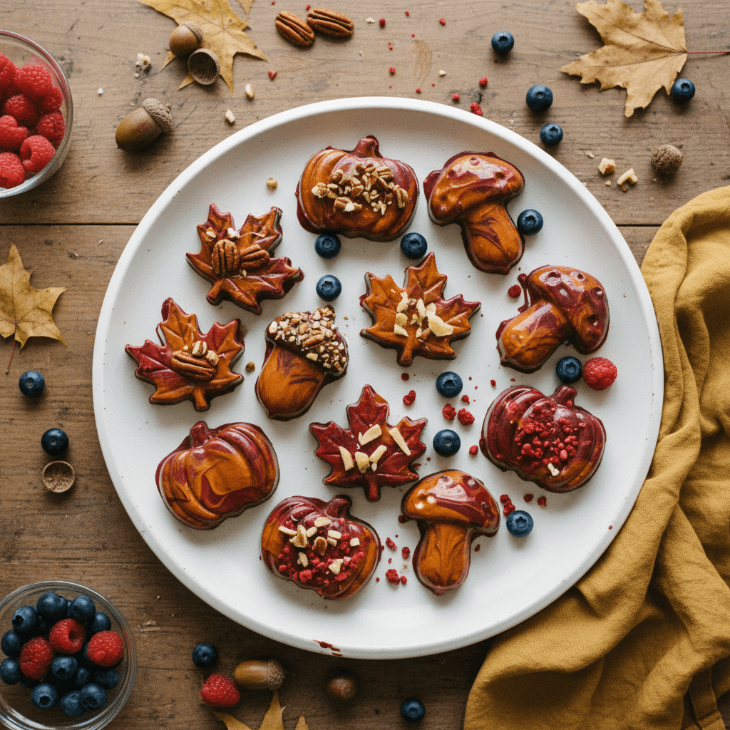 Fall-Themed Chocolate-Coated Yogurt Treats