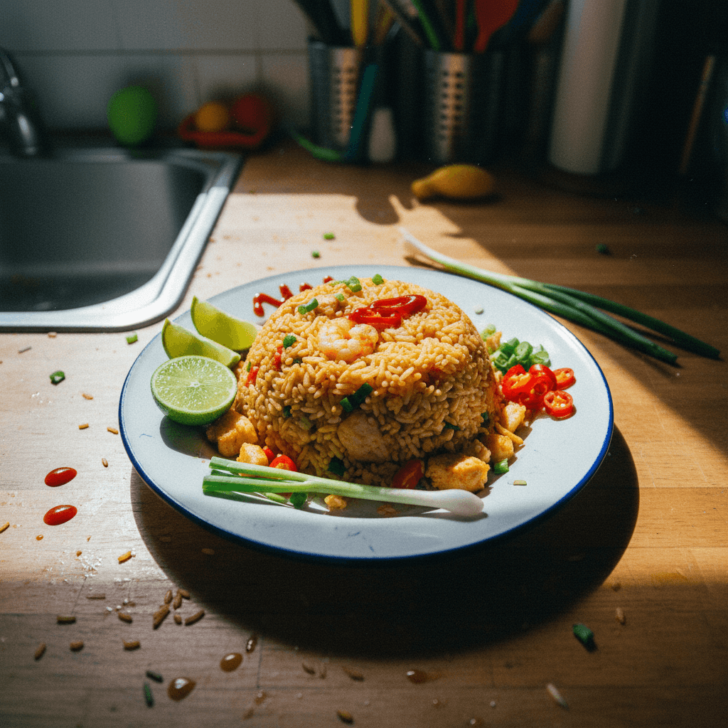 Spicy Tangy Fried Rice, Asanebo Style!