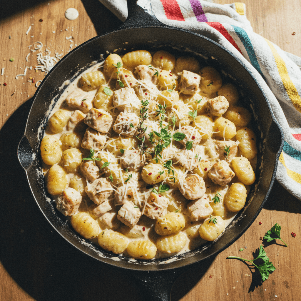 Creamy Chicken and Gnocchi Skillet