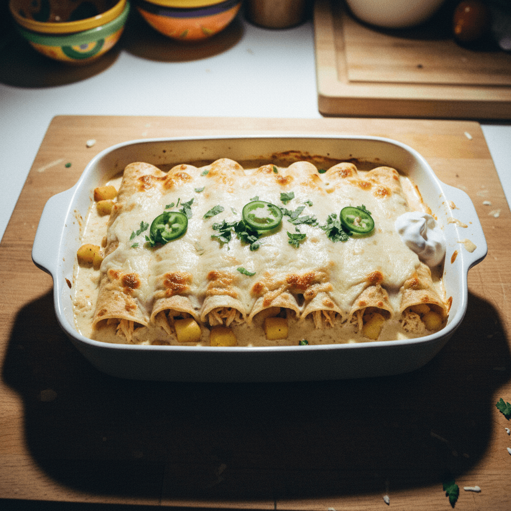 Enchiladas Suizas (Chicken and Potato)