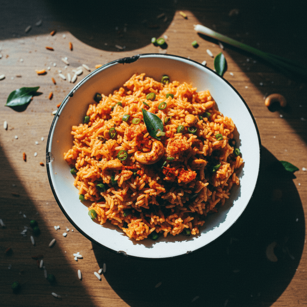 Spicy Tomato Spring Onion Rice