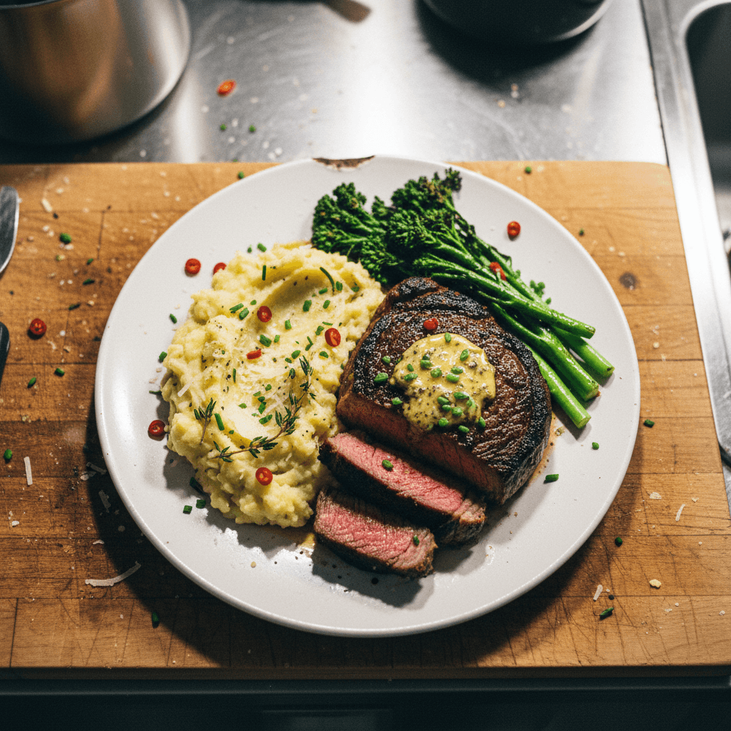 Restaurant-Quality Steak and Potatoes