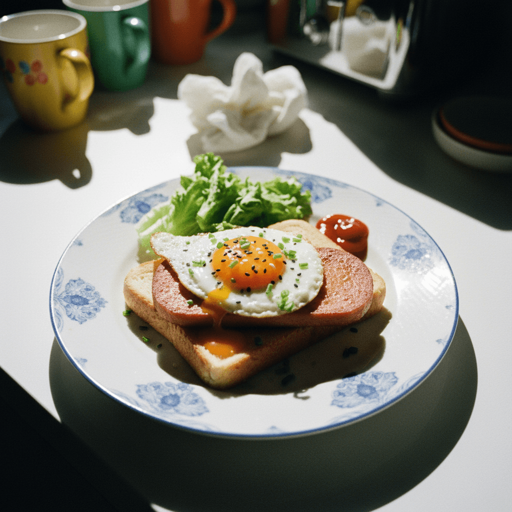 Luncheon Meat and Egg Sandwich