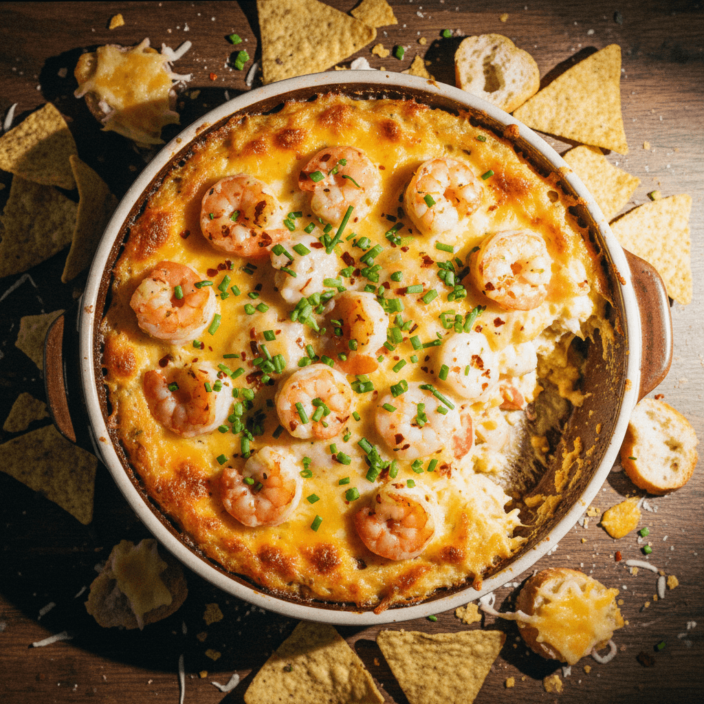 Baked Cheesy Shrimp Dip