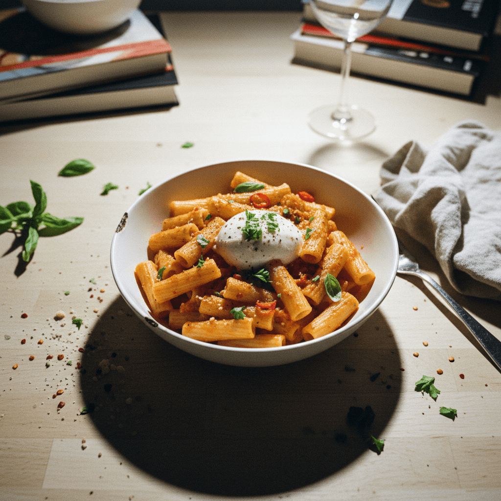 Spicy Rigatoni Pasta