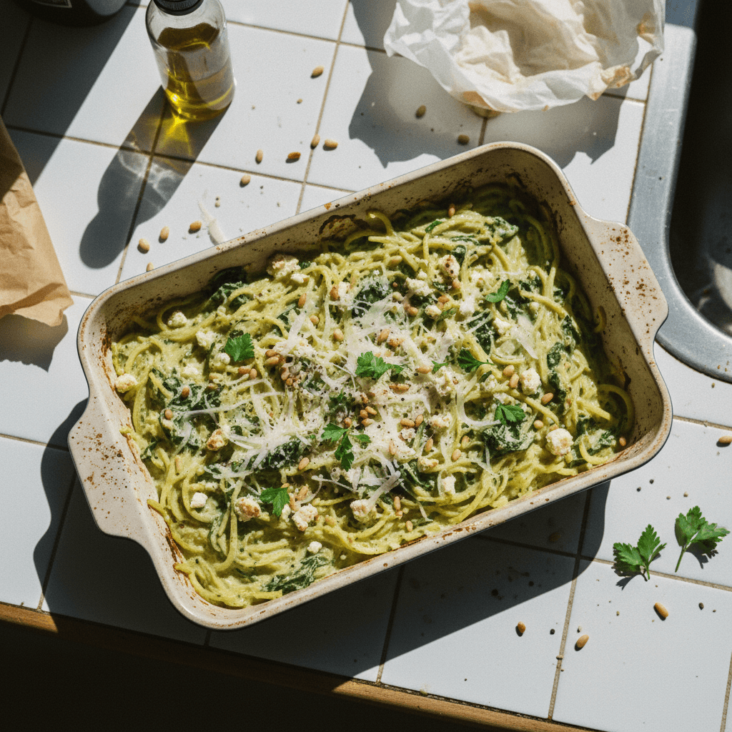 Creamy (High Protein) Spinach Pie Spaghetti Squash
