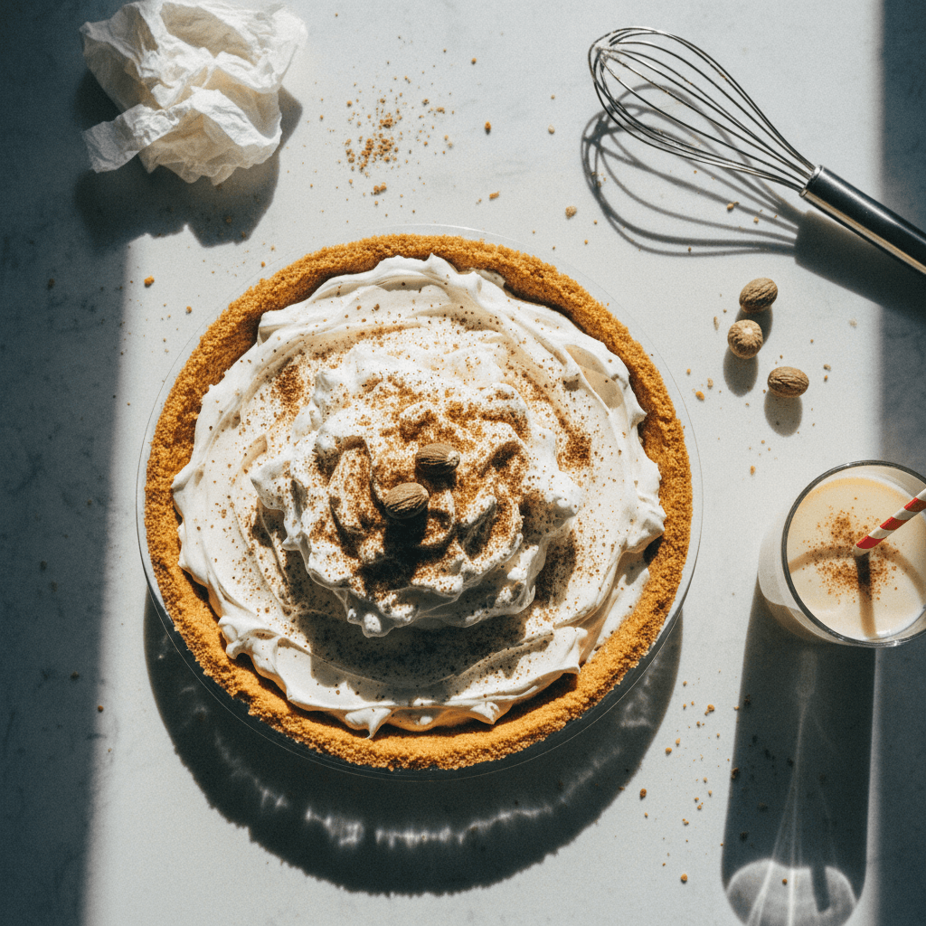Easy No-Bake Eggnog Pie