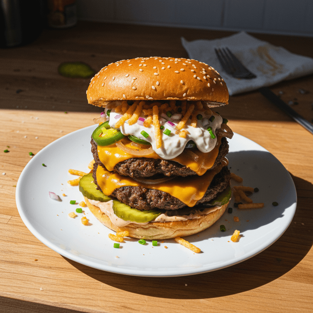 French Onion Chip Dip Smashburger!!