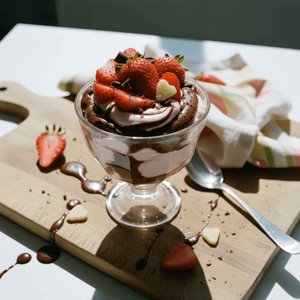 Chocolate Strawberry Swirl Mousse (Dairy-Free)