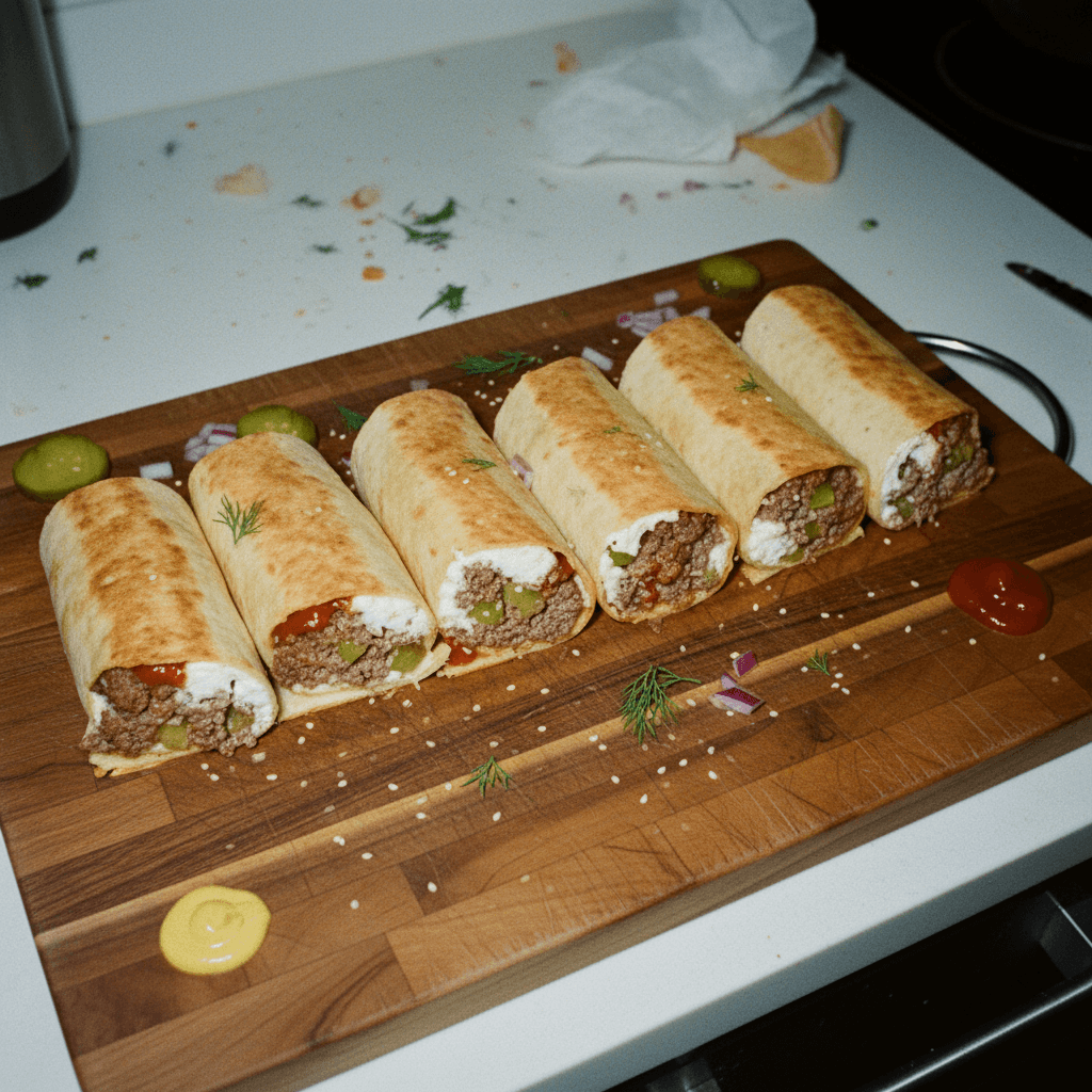 High Protein Cheeseburger Roll Ups
