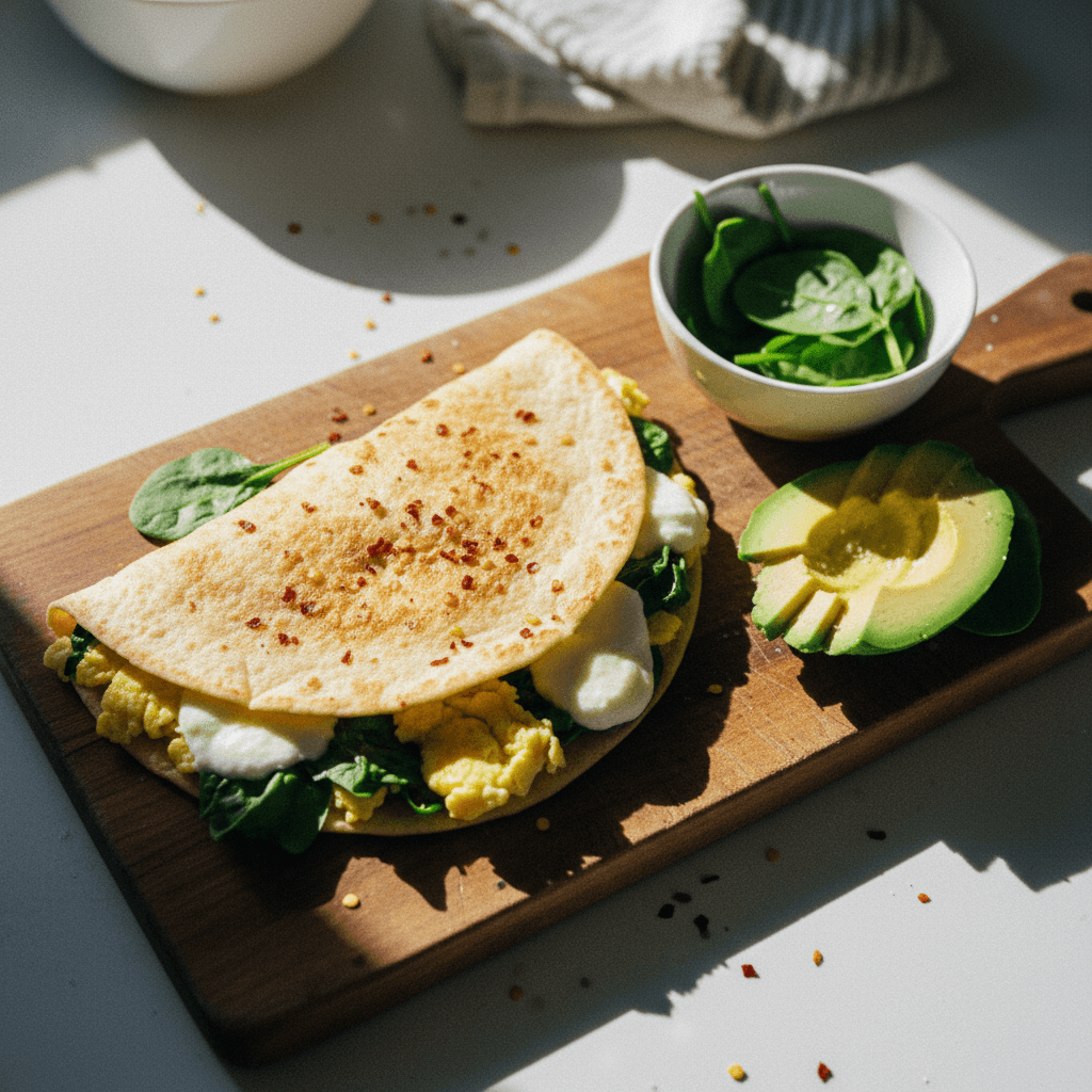 Breakfast Egg Tortilla Melt