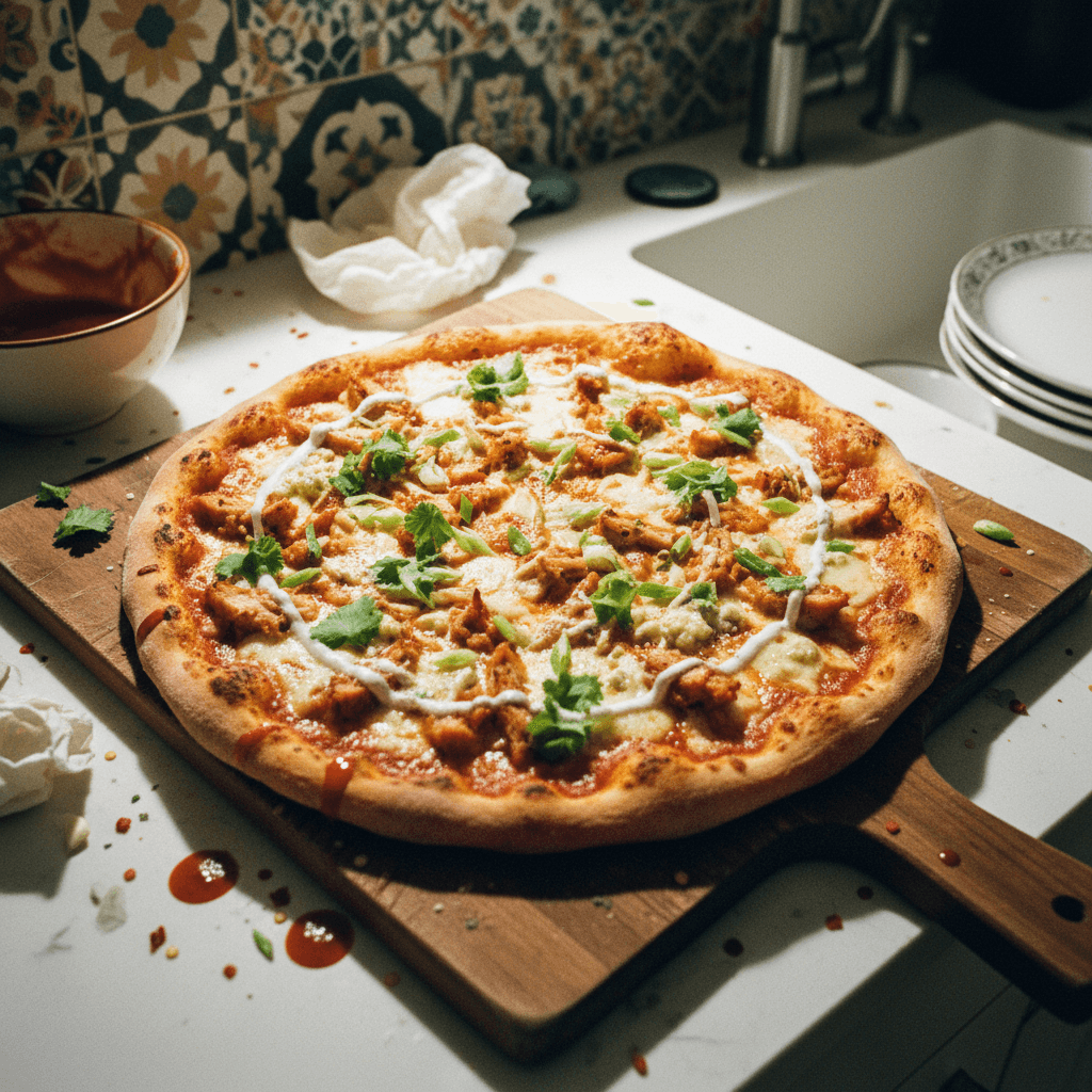 Spicy Buffalo Chicken Pizza