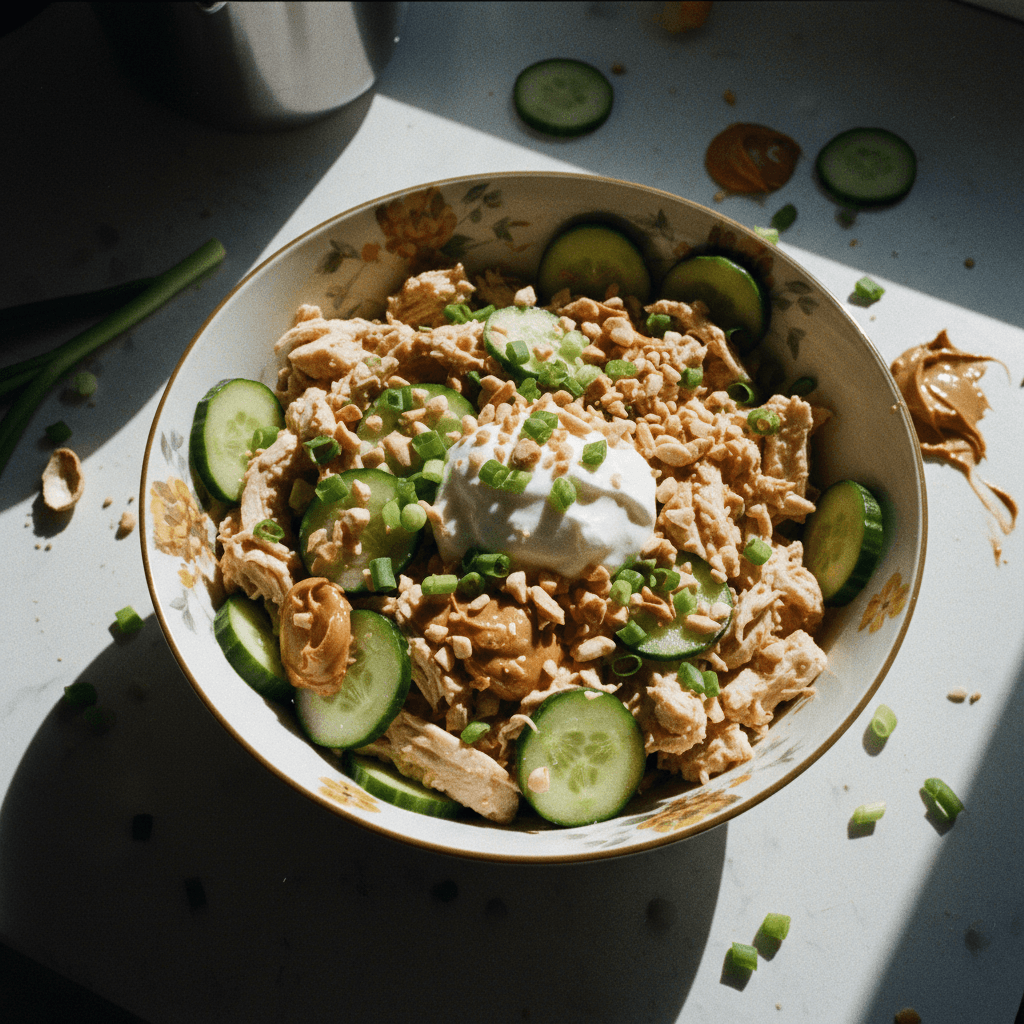 Peanut Cucumber Chicken Salad